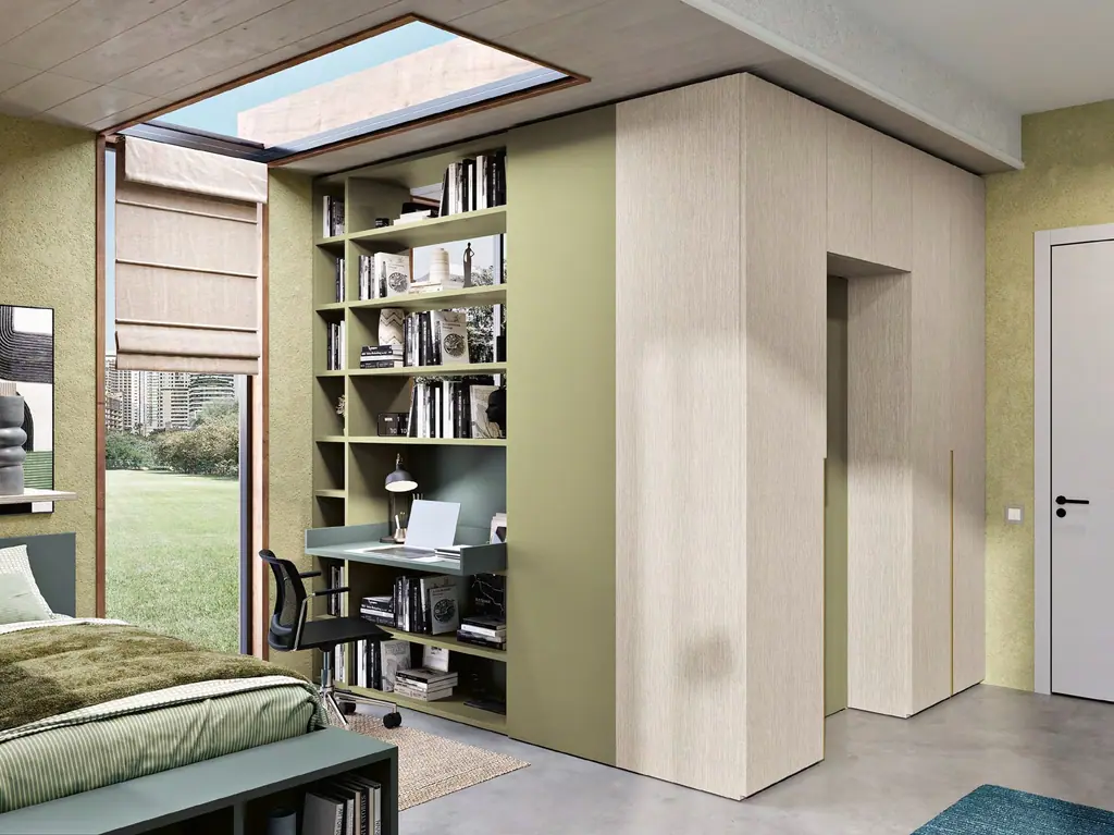 Angolo studio con libreria e scrivania, Ferrimobili